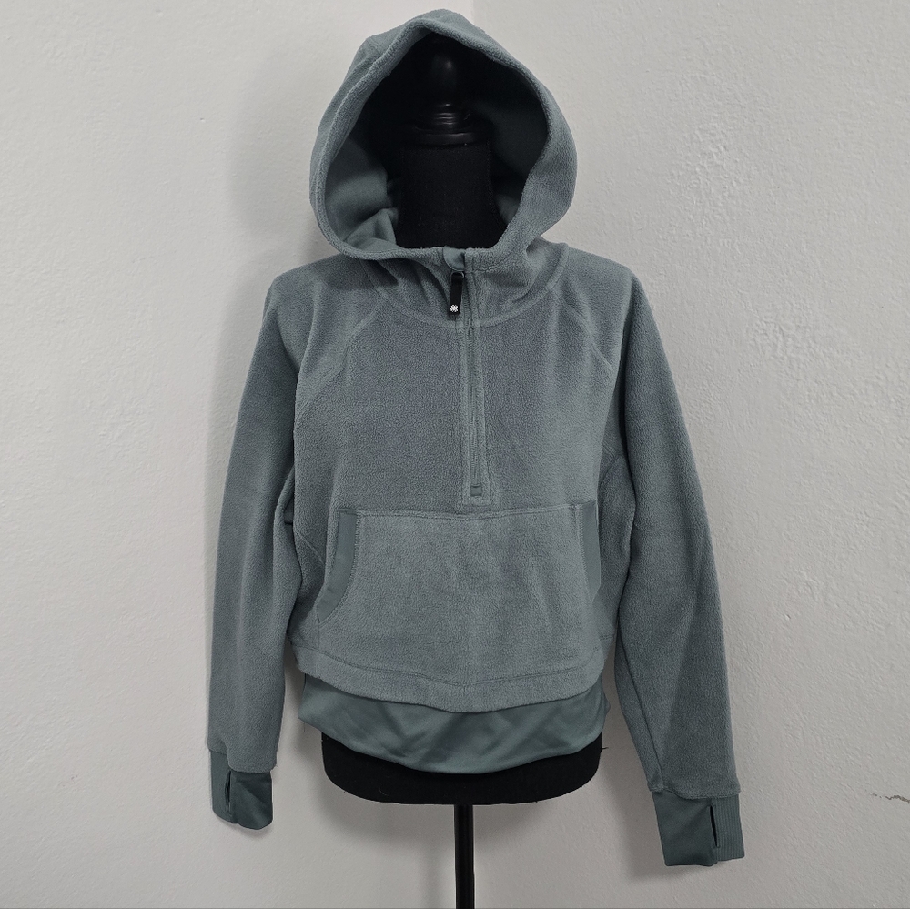 Women's Slate Blue Hooded Fleece Pullover Hoodie